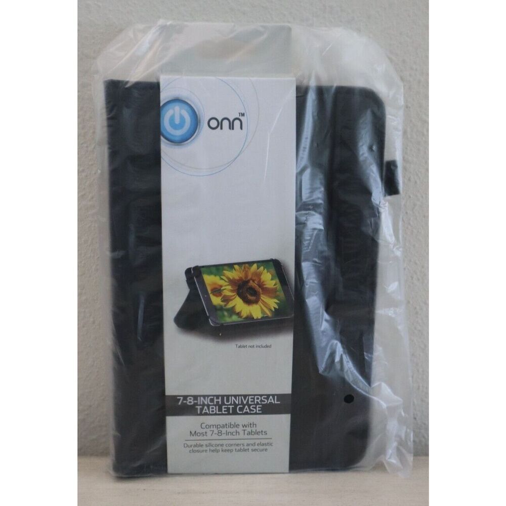 onn 0NA16TA007 Black Universal Tablet Case Compatible With Most  7" - 8" Tablets